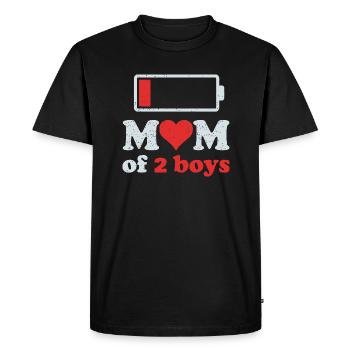 Mom of 2 Boys from Son to Mom Quote Mothers Day - T-shirt Premium bio Homme - noir - Devant - Nico (187cm)