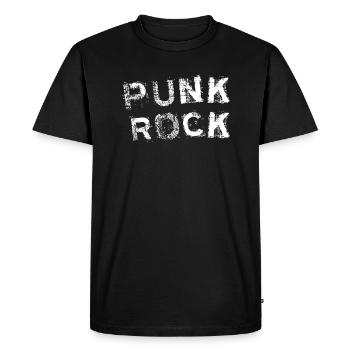 punk rock bold text - Men's Premium Organic T-Shirt - black - Front - Nico (187cm)