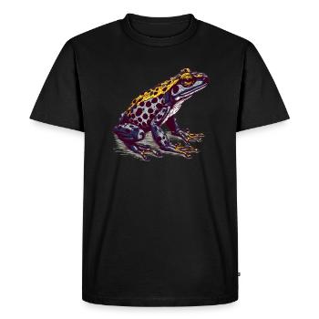 La grenouille empoisonnée vénéneuse vit sous les tropiques - T-shirt Premium bio Homme - noir - Devant - Nico (187cm)