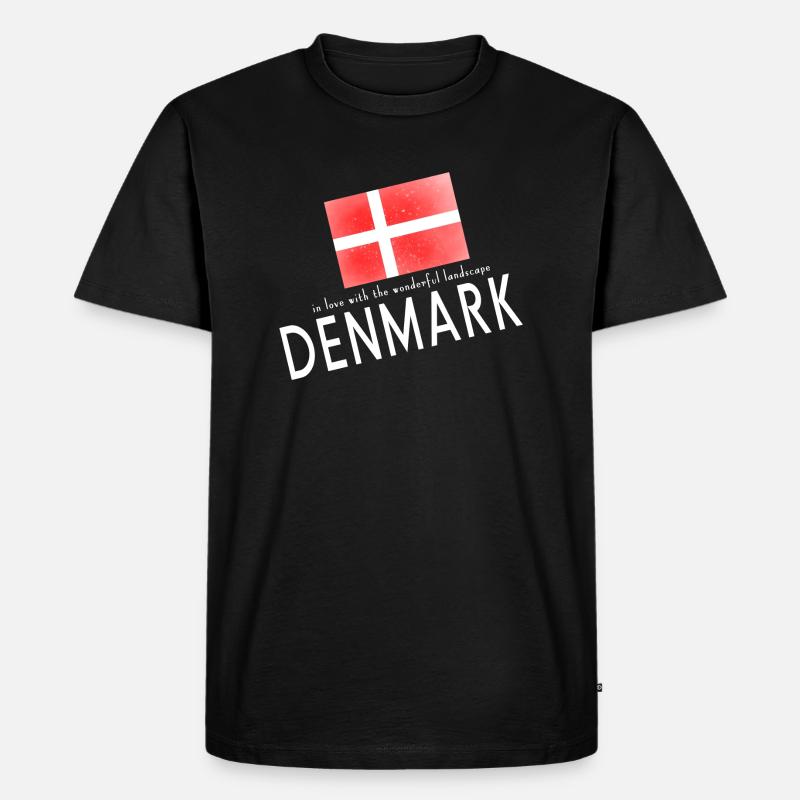Dänemark Danmark - Männer Premium Bio T-Shirt - Schwarz