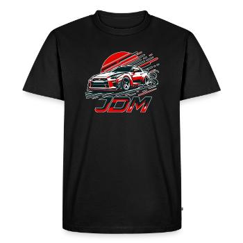 JDM GT-R R35 - Men's Premium Organic T-Shirt - black - Front - Nico (187cm)
