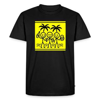 Équipe de vacances Beach Party - T-shirt Premium bio Homme - noir - Devant - Nico (187cm)