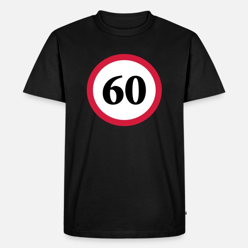 geschwindigkeitstafel_60 - Männer Premium Bio T-Shirt - Schwarz