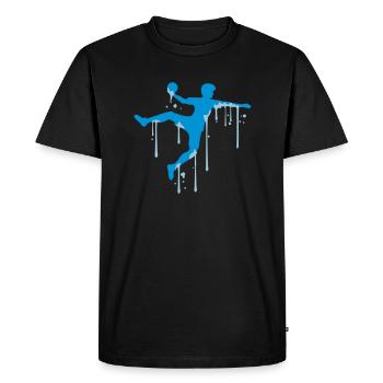 La fonte des glaces gouttes silhoue de pulvérisation de couleur graffiti - T-shirt Premium bio Homme - noir - Devant - Nico (187cm)