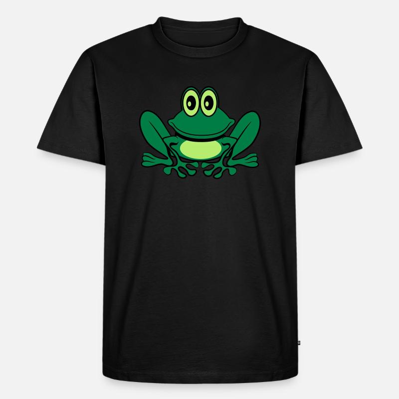 Frosch süss witzig - Männer Premium Bio T-Shirt - Schwarz