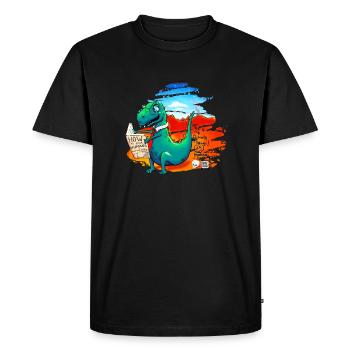 Autodidacteolosaurus - T-shirt Premium bio Homme - noir - Devant - Nico (187cm)
