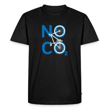 Pas de dioxyde de carbone protection du climat protection de l'environnement nature - T-shirt Premium bio Homme - noir - Devant - Nico (187cm)
