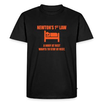 Physicist Sleeping Lazy Student Gift - Men's Premium Organic T-Shirt - black - Front - Nico (187cm)