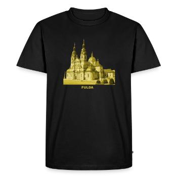 Cathédrale de Fulda Hesse Rhin Évêché principal - T-shirt Premium bio Homme - noir - Devant - Nico (187cm)