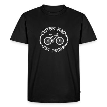 Guter rad ist teuer Geschenk Radfahrer Spruch BMX - Männer Premium Bio T-Shirt - Schwarz - Vorne - Nico (187cm)