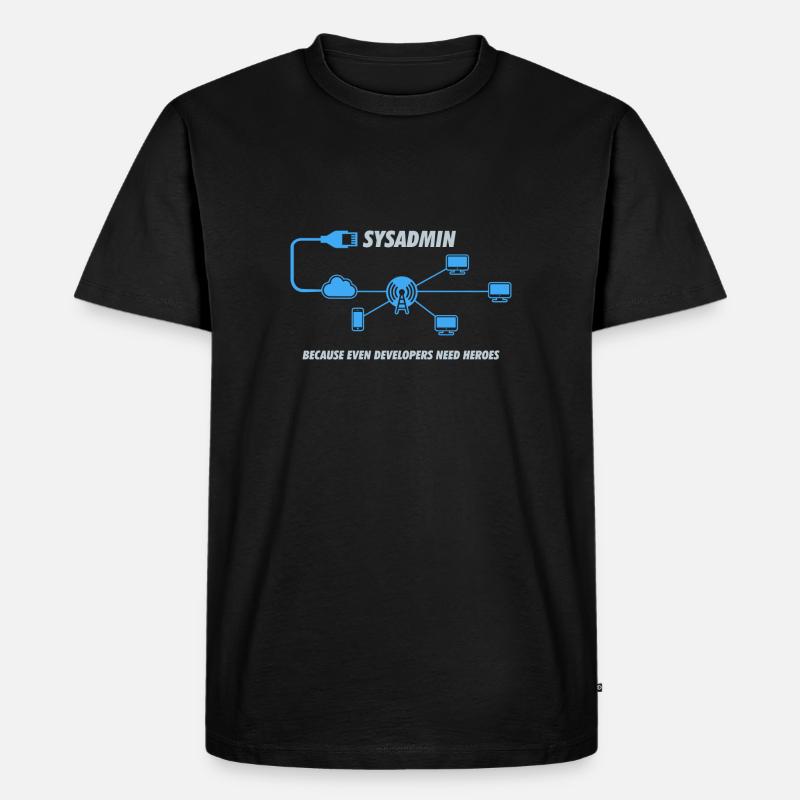 Sysadmin Programming Informatik Geschenk - Männer Premium Bio T-Shirt - Schwarz