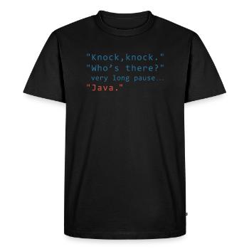 Cadeau informatique de programmation Java disant - T-shirt Premium bio Homme - noir - Devant - Nico (187cm)