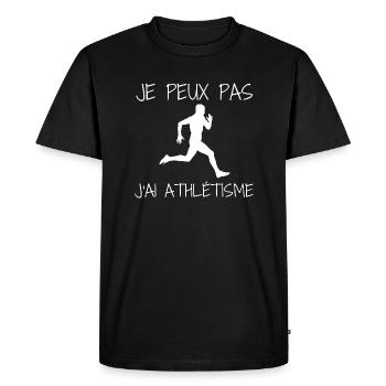 Athlétisme Athlète Je Peux Pas J'ai Athlétisme - T-shirt Premium bio Homme - noir - Devant - Nico (187cm)