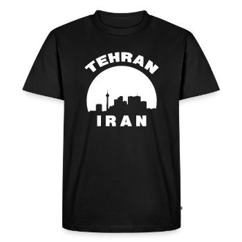 Tehran Iran Silhouette Cadeau - T-shirt Premium bio Homme - noir - Devant - Nico (187cm)