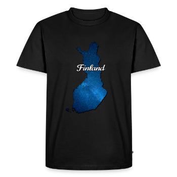 The map of Finland - Men's Premium Organic T-Shirt - black - Front - Nico (187cm)