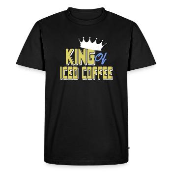 Roi du Café Glacé Impressionnant T-Shirt Rétro - T-shirt Premium bio Homme - noir - Devant - Nico (187cm)