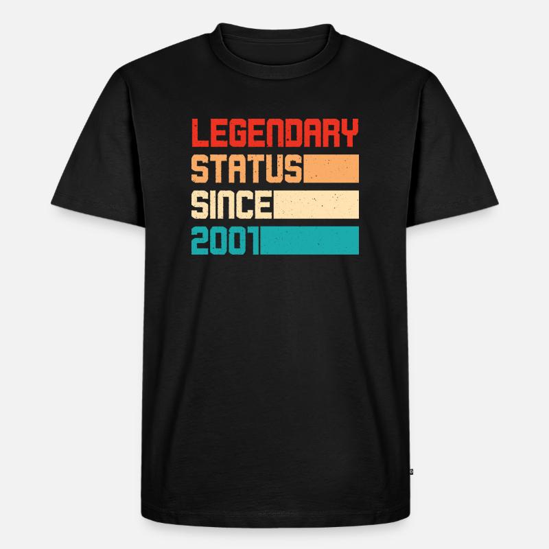 Legendärer Status seit 2001 - Männer Premium Bio T-Shirt - Schwarz