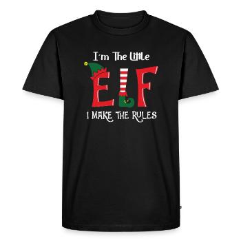 Je suis le petit elfe - T-shirt Premium bio Homme - noir - Devant - Nico (187cm)