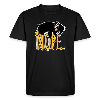 Non. Penguin Citation Funny Lazy Sunglasses Cool - T-shirt Premium bio Homme - noir - Devant - Nico (187cm)