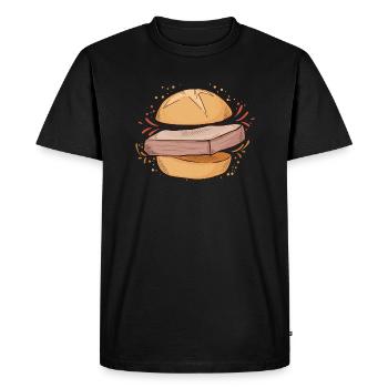 Leberkäse Fleischkäse Brötchen Fan - T-shirt Premium bio Homme - noir - Devant - Nico (187cm)