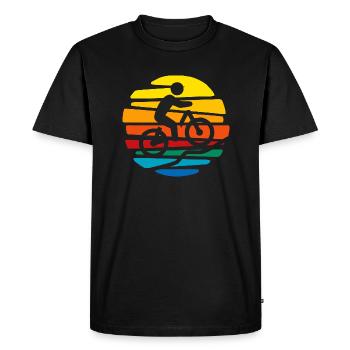 Vélo, Vélo - T-shirt Premium bio Homme - noir - Devant - Nico (187cm)