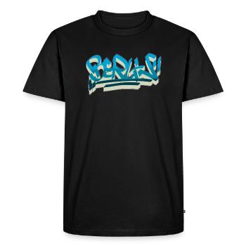 Berlin Graffiti Shirt Style streetart urban cult - Men's Premium Organic T-Shirt - black - Front - Nico (187cm)