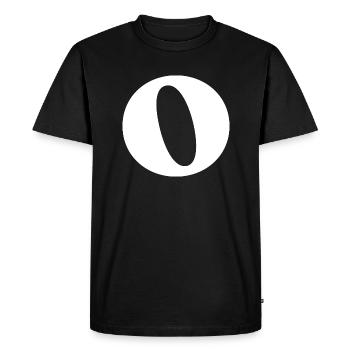 Letter o - Men's Premium Organic T-Shirt - black - Front - Nico (187cm)