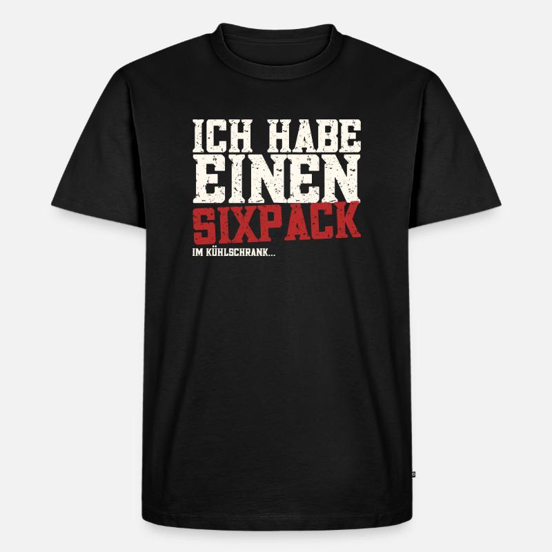 Ich habe einen Sixpack - Männer Premium Bio T-Shirt - Schwarz