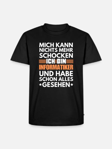 Non-shockable computer scientist - Men's Premium Organic T-Shirt - black