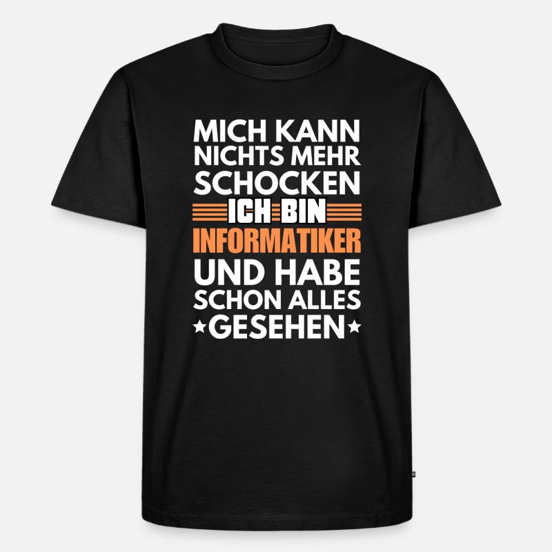 Non-shockable computer scientist - Men's Premium Organic T-Shirt - black