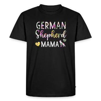 German Shepherd Mama Dog Lover for Mom Owner - Men's Premium Organic T-Shirt - black - Front - Nico (187cm)