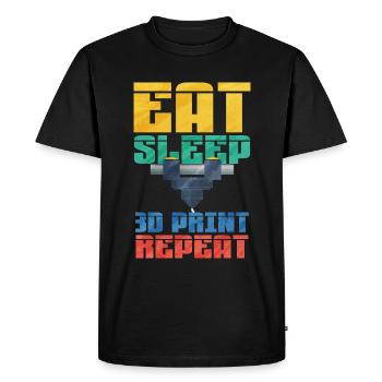 Impression 3D - T-shirt Premium bio Homme - noir - Devant - Nico (187cm)