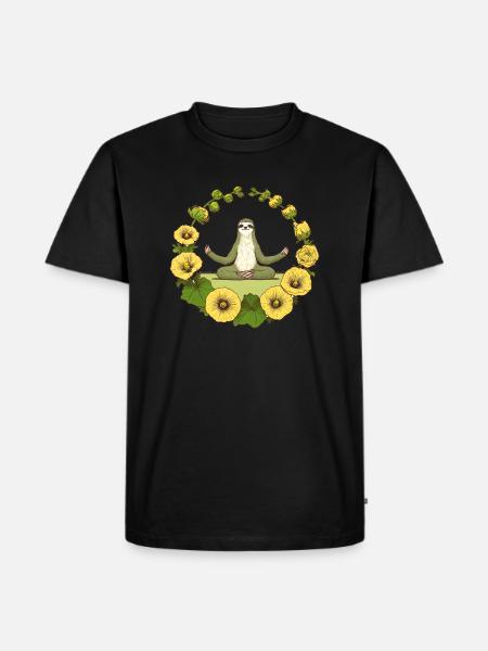 Zen Sloth - Men's Premium Organic T-Shirt - black