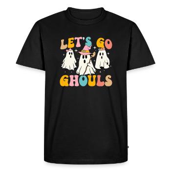 Let’s Go Ghouls Sorcière effrayante Halloween - T-shirt Premium bio Homme - noir - Devant - Nico (187cm)