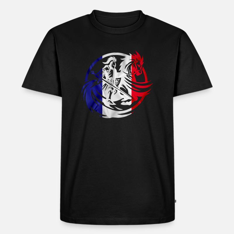 Chevalier conquérant BBR - T-shirt Premium bio Homme - noir