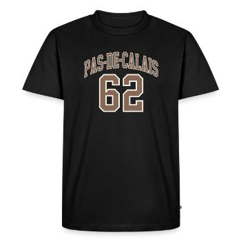 Pas-de-Calais 62 - T-shirt Premium bio Homme - noir - Devant - Nico (187cm)