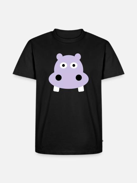 Hippo - Men's Premium Organic T-Shirt - black