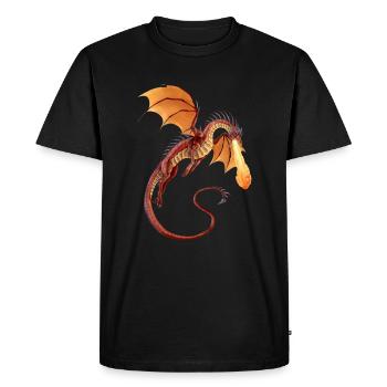 Fire Dragon - Men's Premium Organic T-Shirt - black - Front - Nico (187cm)