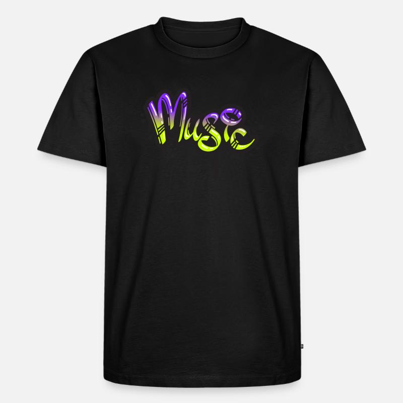 Graffiti-Musik-Ambiente - Männer Premium Bio T-Shirt - Schwarz
