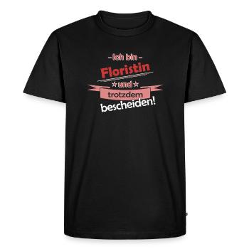 fleuriste - T-shirt Premium bio Homme - noir - Devant - Nico (187cm)