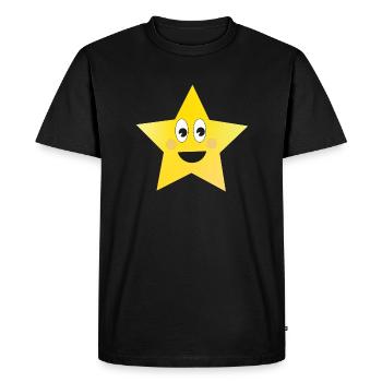 Étoile - T-shirt Premium bio Homme - noir - Devant - Nico (187cm)