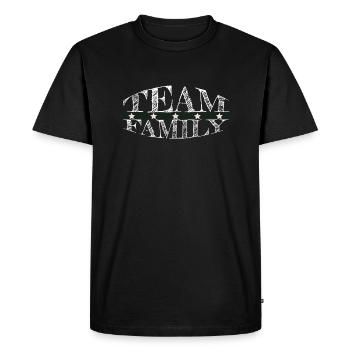 family - team family - Men's Premium Organic T-Shirt - black - Front - Nico (187cm)