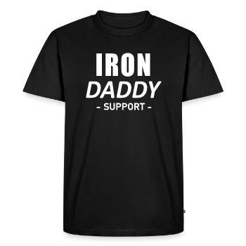 IRON DADDY SUPPORT - T-shirt Premium bio Homme - noir - Devant - Nico (187cm)