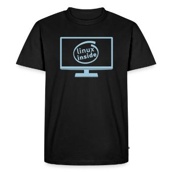 LINUX TUX PROGRAMMER GIFT VINTAGE PENGUIN - Men's Premium Organic T-Shirt - black - Front - Nico (187cm)
