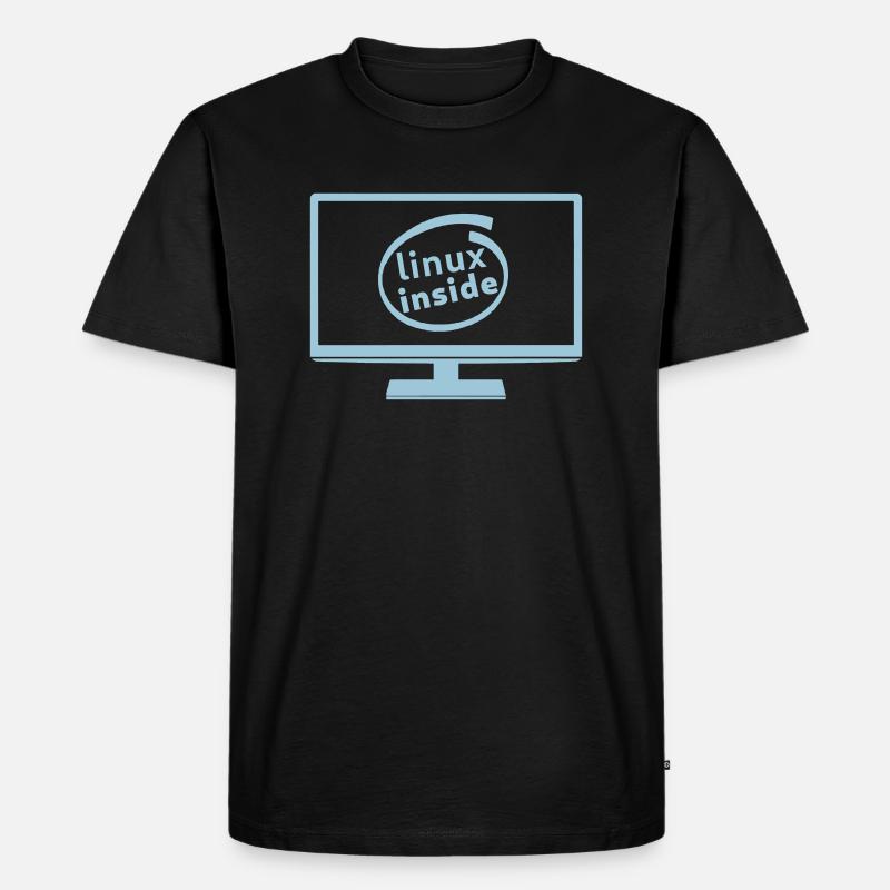 LINUX TUX PROGRAMMER GIFT VINTAGE PENGUIN - Men's Premium Organic T-Shirt - black