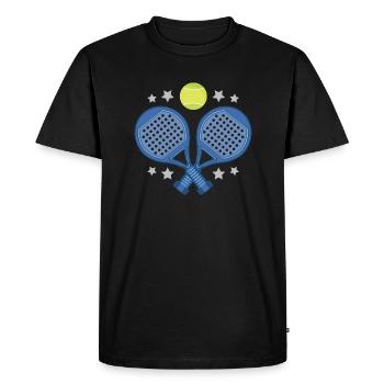 Padel ball racket - Men's Premium Organic T-Shirt - black - Front - Nico (187cm)