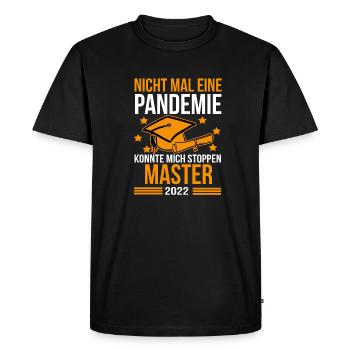 Master 2022 Pandemie - Lustiger Spruch Abschluss - Männer Premium Bio T-Shirt - Schwarz - Vorne - Nico (187cm)