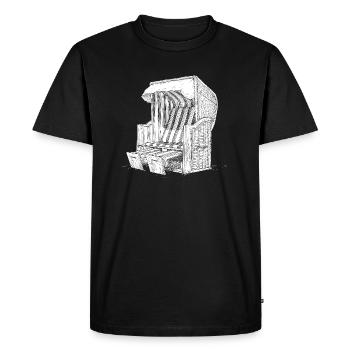 Beach chair North Sea Baltic Sea North Sea Islands Gift - Men's Premium Organic T-Shirt - black - Front - Nico (187cm)
