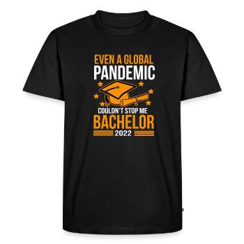 Bachelor 2022 Pandémie - Drôle de slogan Graduation - T-shirt Premium bio Homme - noir - Devant - Nico (187cm)