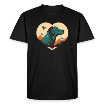 Amour pour les chiens - T-shirt Premium bio Homme - noir - Devant - Nico (187cm)